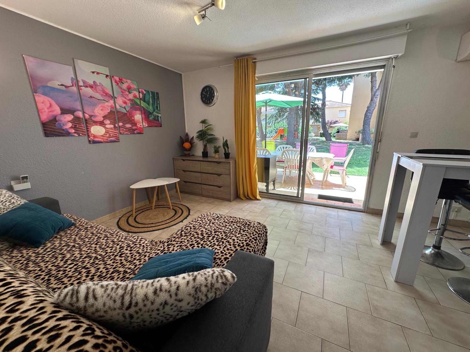 T2 Rdc A Canet En Roussillon Europa 4 Pers ,Piscine,Clim, Tennis, Parking Exterior photo