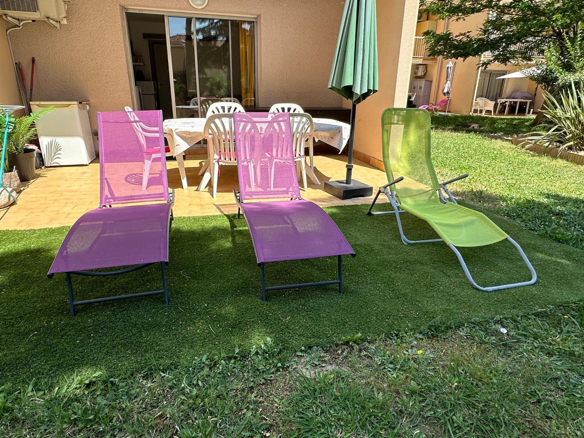 T2 Rdc A Canet En Roussillon Europa 4 Pers ,Piscine,Clim, Tennis, Parking Exterior photo